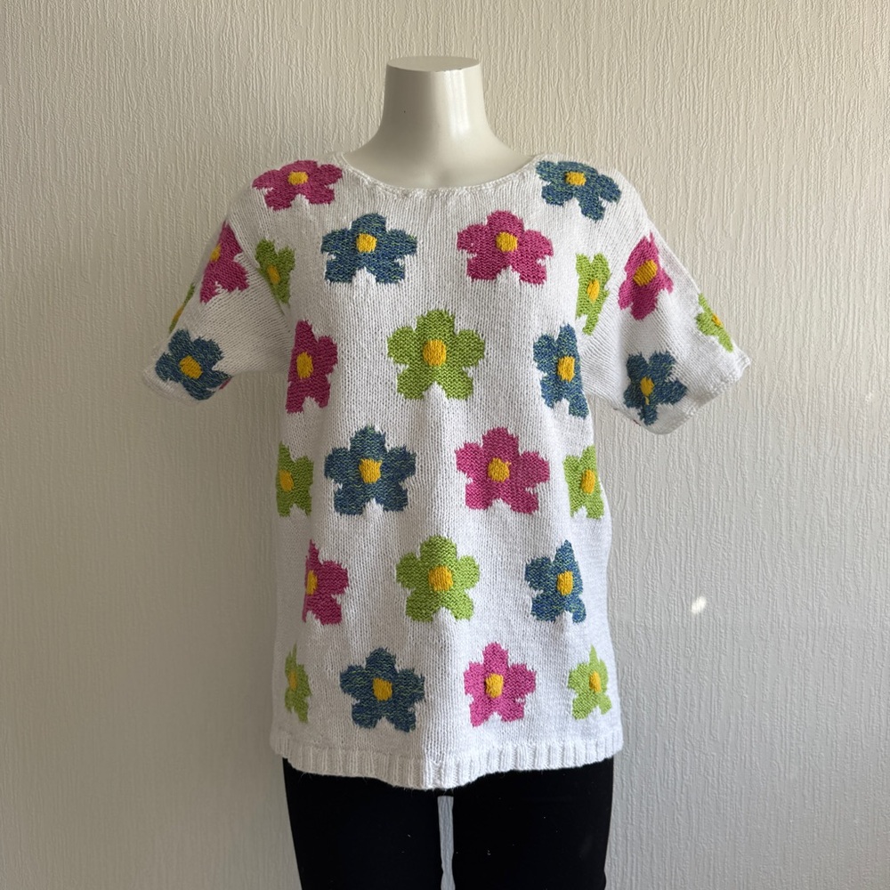 Vintage Floral Novelty Print Sweater